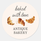 Bakkerij Gebakken met Liefdesbrood Ronde Sticker (Voorkant)