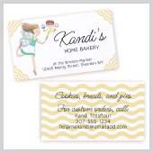 bakkerij, gebakken visitekaartje van dessert