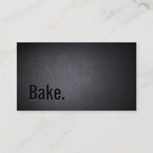 Bakkerij-gebold tekstbake-minimalistisch visitekaartje (Voorkant)