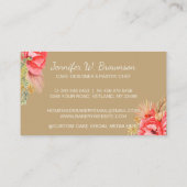 Bakkerij gebruiksvoorwerpen met rustieke mand brui visitekaartje (Achterkant)