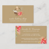 Bakkerij gebruiksvoorwerpen met rustieke mand brui visitekaartje (Voorkant / Achterkant)