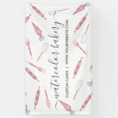 Bakkerij gebruiksvoorwerpen zelfgemaakte chef-kok spandoek (Verticaal)