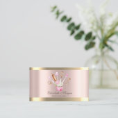 Bakkerij Gereedschap Bloem Cupcake Streep Roos Gou Visitekaartje (Staand voorkant)