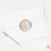 Bakkerij Gereedschap Bloemen Glitter Drips Ronde Sticker (Envelop)