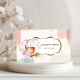 Bakkerij Gereedschap ,Waterverf Kwaststreek Visitekaartje