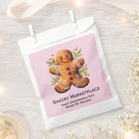 Bakkerij Gift Gingerbread Promo Paper Bags Bedankzakje (Geknipt)