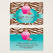 Bakkerij Gift Kaart Certificaat Chocolade Cupcake (Voorkant /achterkant)