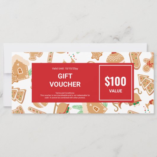 Bakkerij Gingerbread Business Logo Cadeaubon (Voorkant)