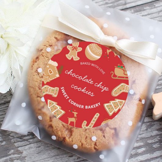 Bakkerij Gingerbread Holiday Bakken Cookie Sticker