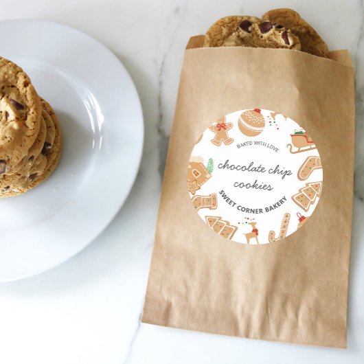 Bakkerij Gingerbread Holiday Bakken Cookie Sticker