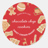 Bakkerij Gingerbread Holiday Bakken Cookie Sticker (Voorkant)