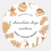 Bakkerij Gingerbread Holiday Bakken Cookie Sticker (Voorkant)