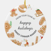 Bakkerij Gingerbread Vakantie Bakken Kerstboom Keramisch Ornament (Achterkant)