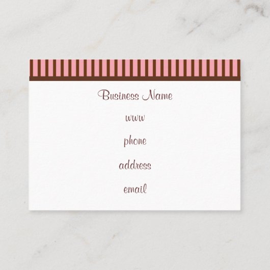 Bakkerij Gingerbread Visitekaartjes (Achterkant)