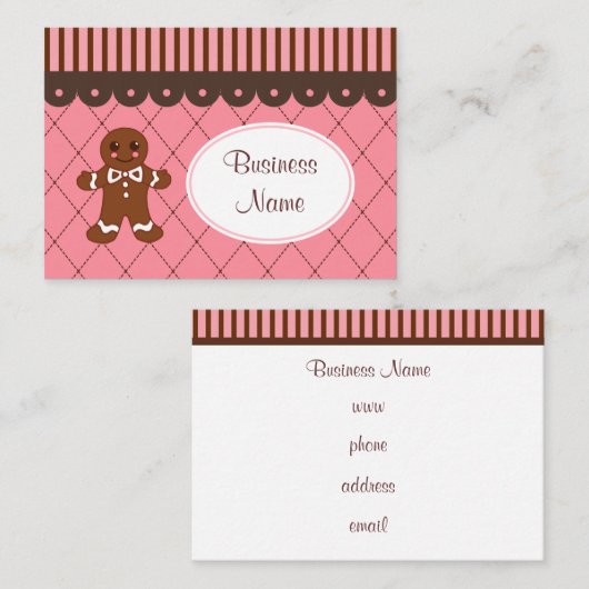 Bakkerij Gingerbread Visitekaartjes (Voorkant / Achterkant)