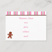 Bakkerij Gingerbread Visitekaartjes (Achterkant)