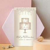 Bakkerij - Glitter - druppels gebak dessert Visitekaartje