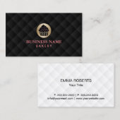 Bakkerij Gold Cupcake Logo Elegant Visitekaartje (Voorkant / Achterkant)
