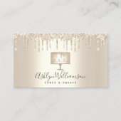 Bakkerij Gold Glitter Drip Cake Pastry Chef Cateri Visitekaartje (Voorkant)