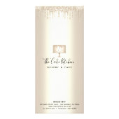 Bakkerij - Gold Glitter Pastry Chef Dessert Menu (Achterkant)