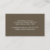 Bakkerij Goud Glitter Minimalistische Brood Logo Visitekaartje (Achterkant)