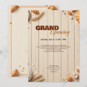 Bakkerij Grand Opening Invitation Sjabloon (Voorkant / Achterkant)
