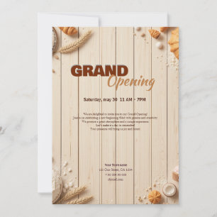 Bakkerij Grand Opening Invitation Sjabloon