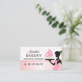 bakkerij, handgemaakte banketbakkerskoeken, gebak, visitekaartje (Staand voorkant)