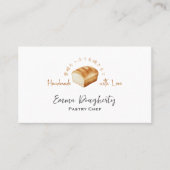 Bakkerij Handgemaakte Brood Waterverf Rustiek Visitekaartje (Voorkant)