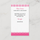 Bakkerij, handgemaakte taarten, gebak, handgemaakt visitekaartje (Achterkant)