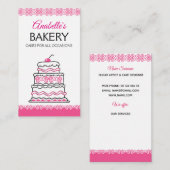 Bakkerij, handgemaakte taarten, gebak, handgemaakt visitekaartje (Voorkant / Achterkant)
