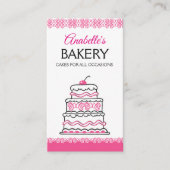 Bakkerij, handgemaakte taarten, gebak, handgemaakt visitekaartje (Voorkant)