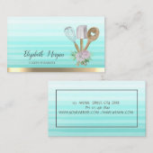 Bakkerij Handgereedschap Stripe Ombre Visitekaartje (Voorkant / Achterkant)