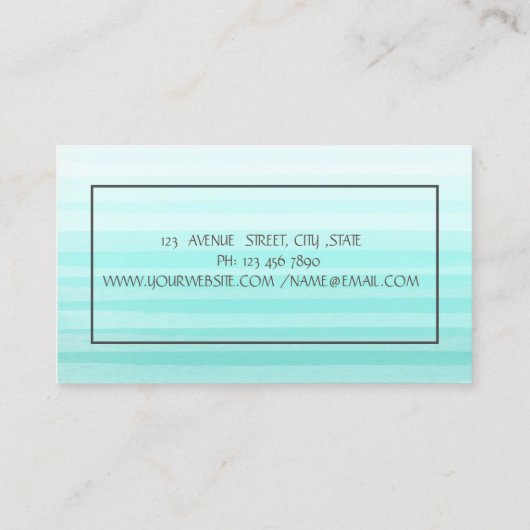 Bakkerij Handgereedschap Stripe Ombre Visitekaartje (Achterkant)