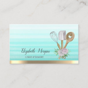 Bakkerij Handgereedschap Stripe Ombre Visitekaartje