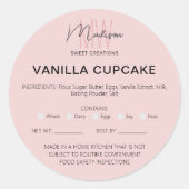 Bakkerij Home Allergie Wettelijke licentie Ronde Sticker (Voorkant)