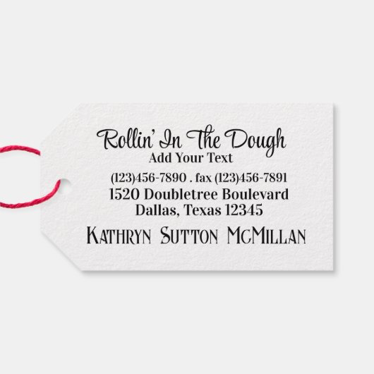 Bakkerij / Home Bakken Cadeaulabel (Achterkant Horizontaal)