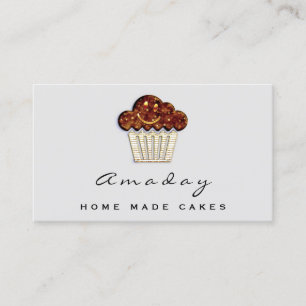 Bakkerij Home Made Cake Logo Muffin Smile Elegant Visitekaartje
