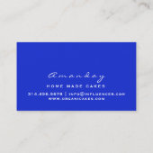 Bakkerij Home Made Cakes Logo Muffin Gold Blue Visitekaartje (Achterkant)