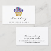 Bakkerij Home Made Cakes Logo Muffin Golden Smile Visitekaartje (Voorkant / Achterkant)