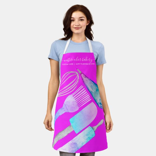 Bakkerij Homemade chef Hologram keukenroze Schort (Gedragen)