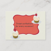 Bakkerij Homemade Cupcakes & Confections Visitekaartje (Achterkant)