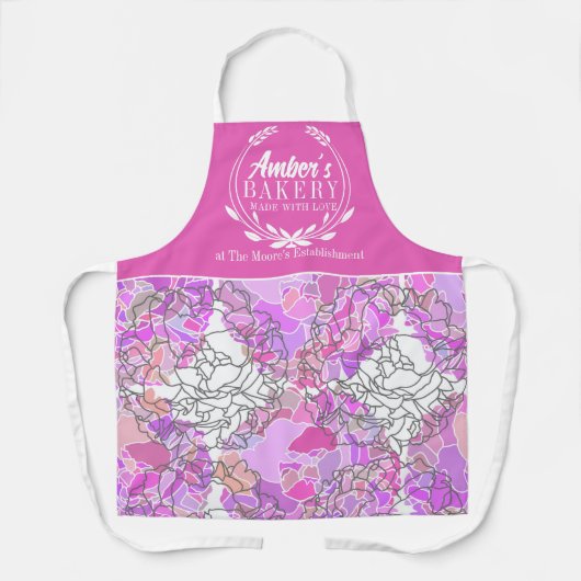 Bakkerij Hoofd Chef Schort met krans (Voorkant)