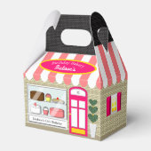 Bakkerij Hot Pink Celebration Favor Box Bedankdoosjes (Achterkant)