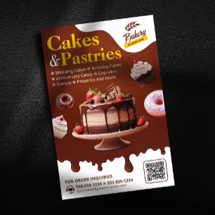 Bakkerij Huwelijk Verjaardag & Jubileum Cake Gebak Flyer