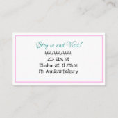 Bakkerij | Ice Cream Cake Baking Business Visitekaartje (Achterkant)