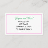 Bakkerij | Ice Cream Cake Baking Visitekaartje (Achterkant)