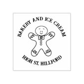 Bakkerij ijsje leuk winkel logo aanpasbaar rubberstempel (Afrduk)