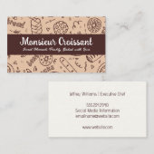 Bakkerij Illustratie Doodles Visitekaartje (Voorkant / Achterkant)