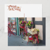 Bakkerij in Bicycle Basket bij Solvang in Color Briefkaart (Voorkant / Achterkant)